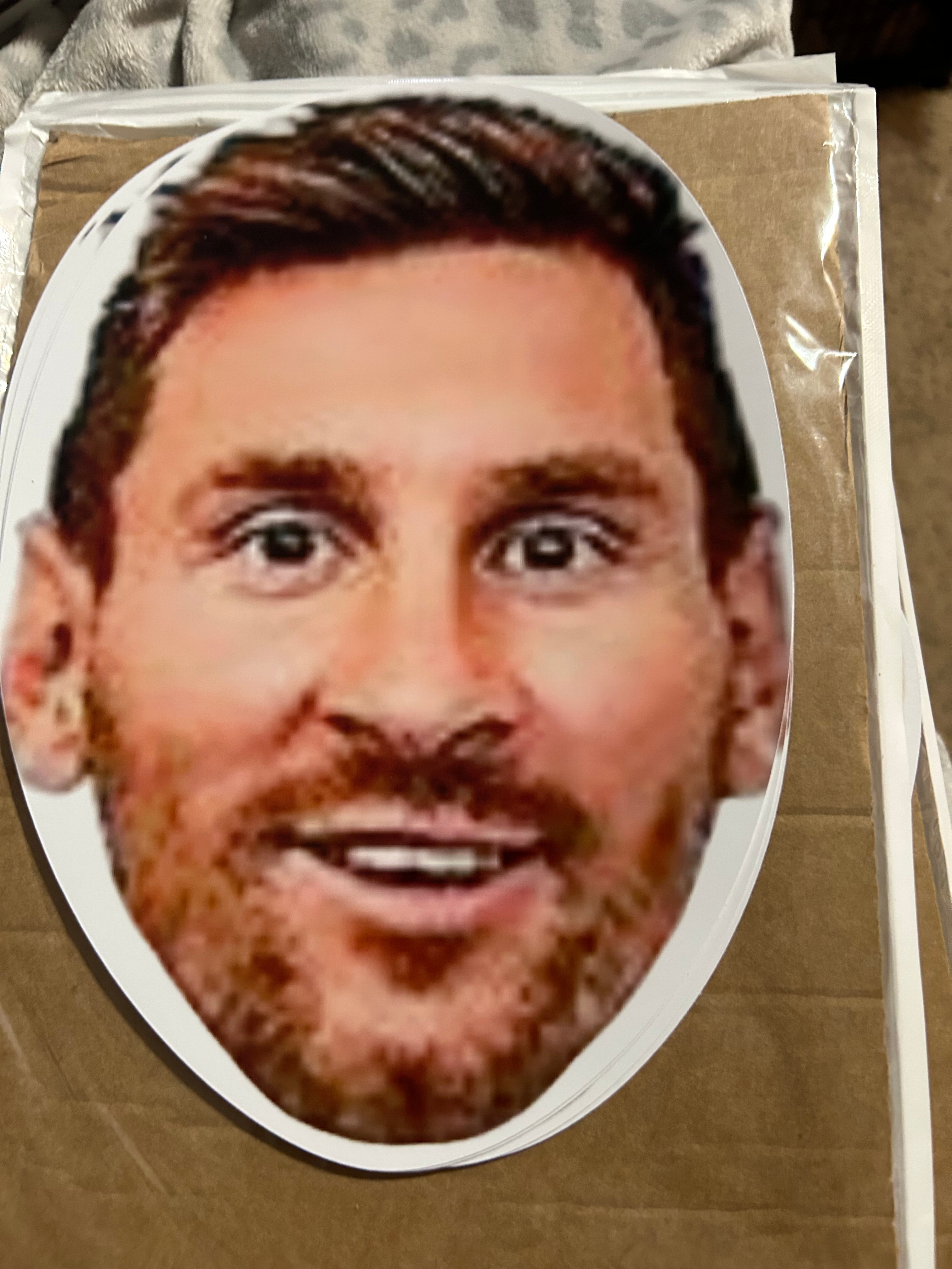 Soccer Superstar Face Fan – Portable Sports Fan Sign & Stadium Cheer Accessory